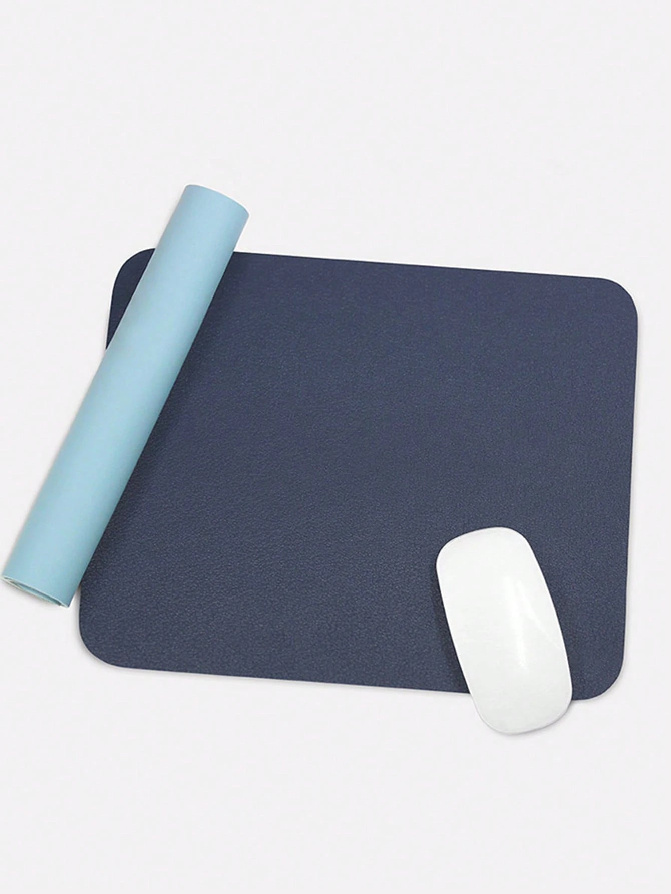 1Pc PU Mouse Mat, Simple Plain Mouse Pad for Students Back to School Gaming Mouse Pad