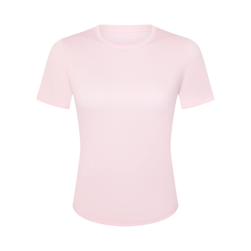 Comfortable Nude Feel Slim Fit Slimming Yoga Running Sports Quick-drying T-shirt