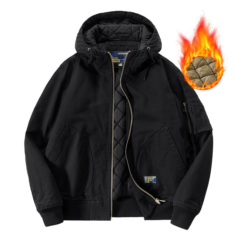 Casual Flight Hooded Jacket Men's Coat Loose