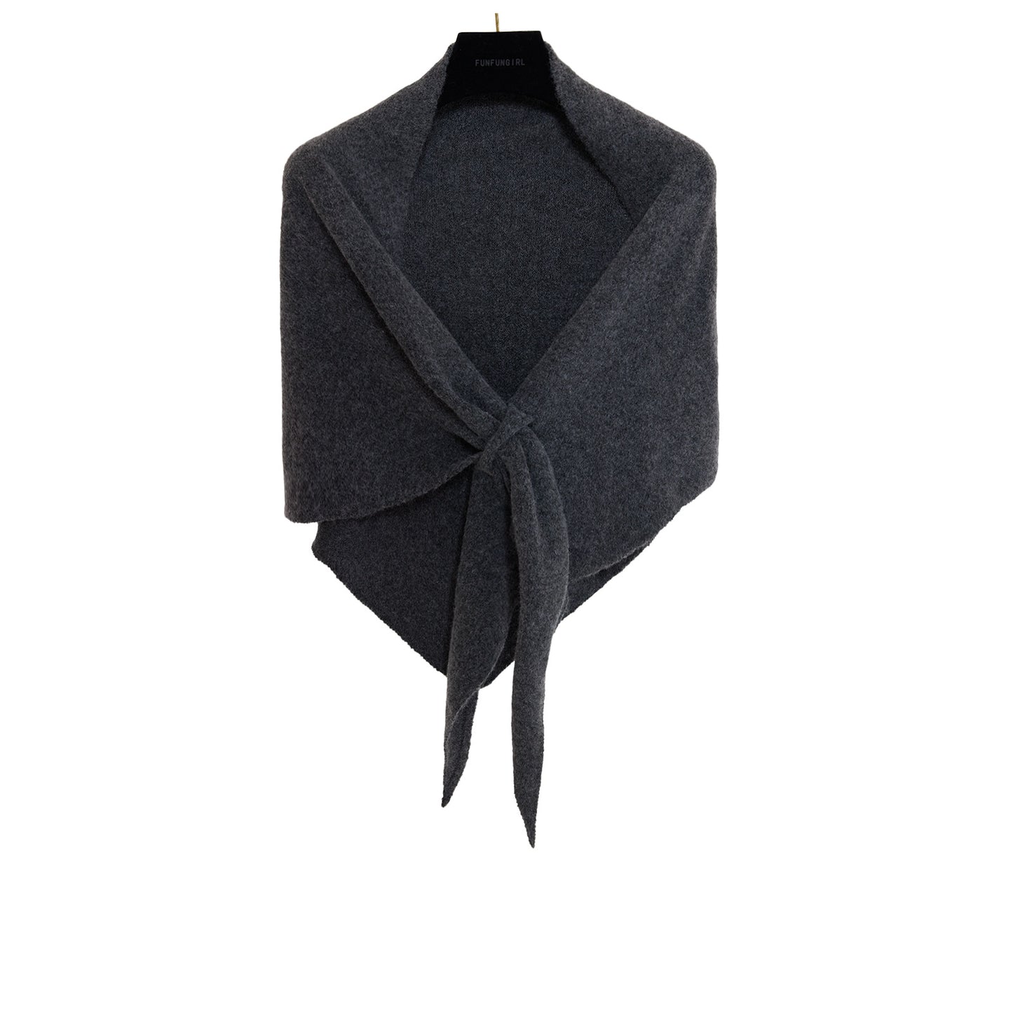 Winter Triangular Shawl INS Solid Color Soft Thickened Knitted Neck Wrap Korean Version Warm Shawl For Women