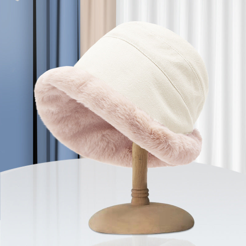 Women's Autumn And Winter Wild Fleece-lined Thickened Bucket Hat