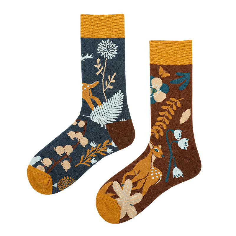 Animal Pattern Puppy Cat AB Asymmetric Mandarin Duck