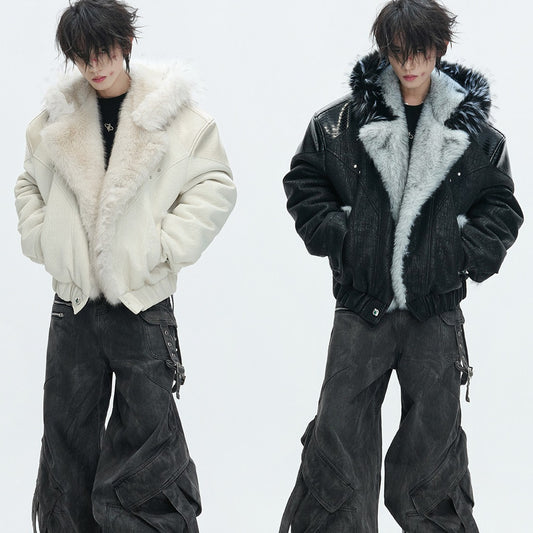 Thickened Mens Hooded Jacket Reversible