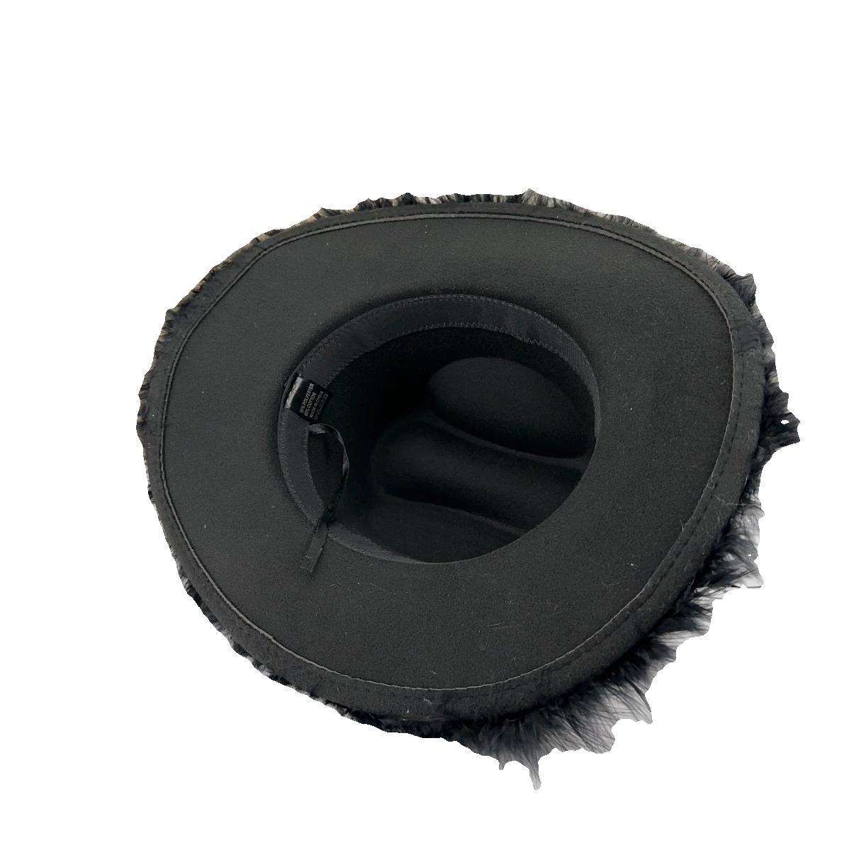 Western Denim Sunscreen Feather Broad-brimmed Hat
