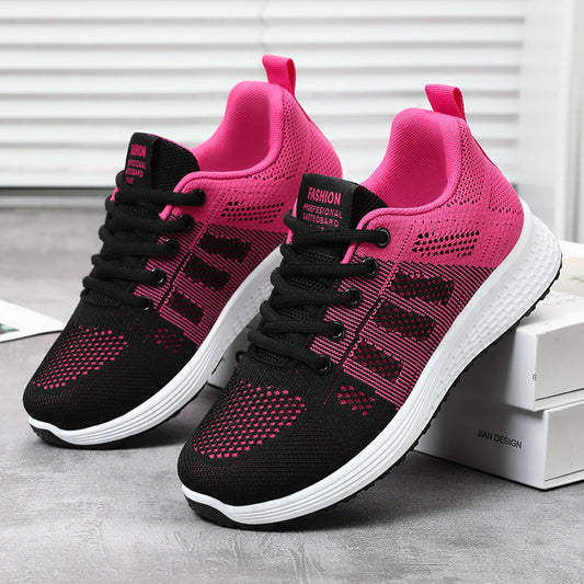 Running Shoes Women's Casual Soft Bottom Breathable Comfortable Fly-knit Sneakers
