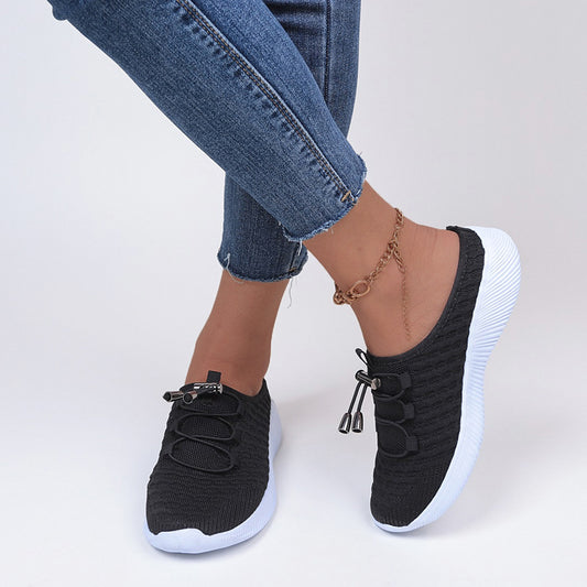 Europæiske og amerikanske plus size vævede pumps med lav hæl til kvinder