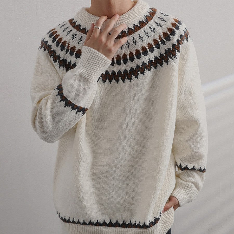 Loose-fitting Comfortable Sweater Men's Design Sense Nordic