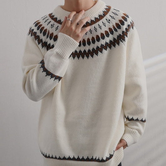 Loose-fitting Comfortable Sweater Men's Design Sense Nordic