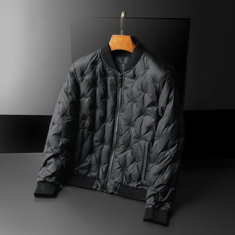 Men's Trend Thickened Baseball Collar Little Bee Coat