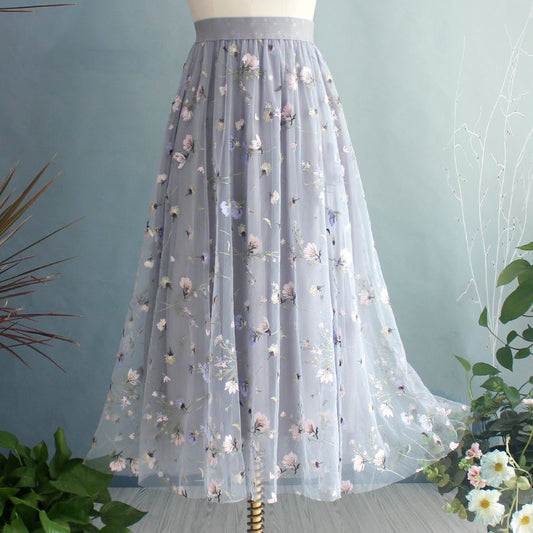 Women's Fashion Drape Multi-layer Mesh Skirt