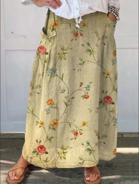 Casual Retro Floral Print Holiday Sundress