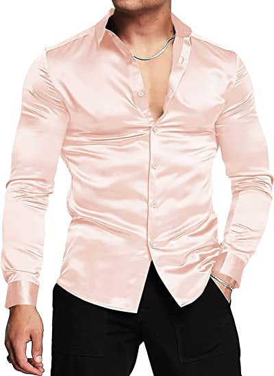 Men's Fashion Lapel Casual Long-Sleeve Shirt