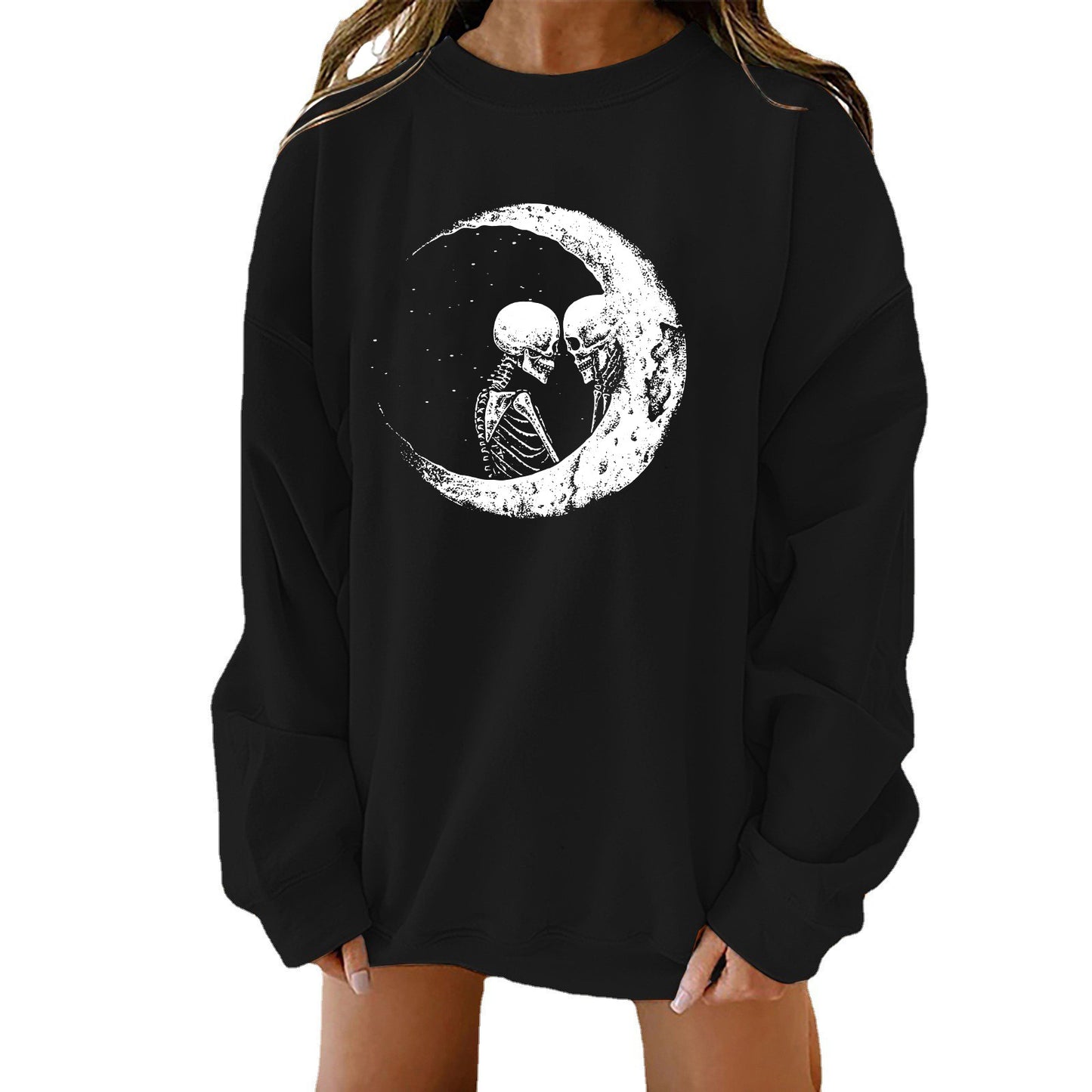 Halloween Kreativt Tema Tryk Løs Sweater