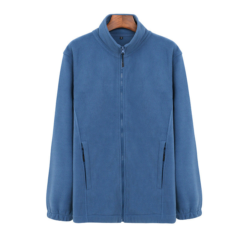 Winter Sports Zipper Polar Fleece Loose Sweater Coat
