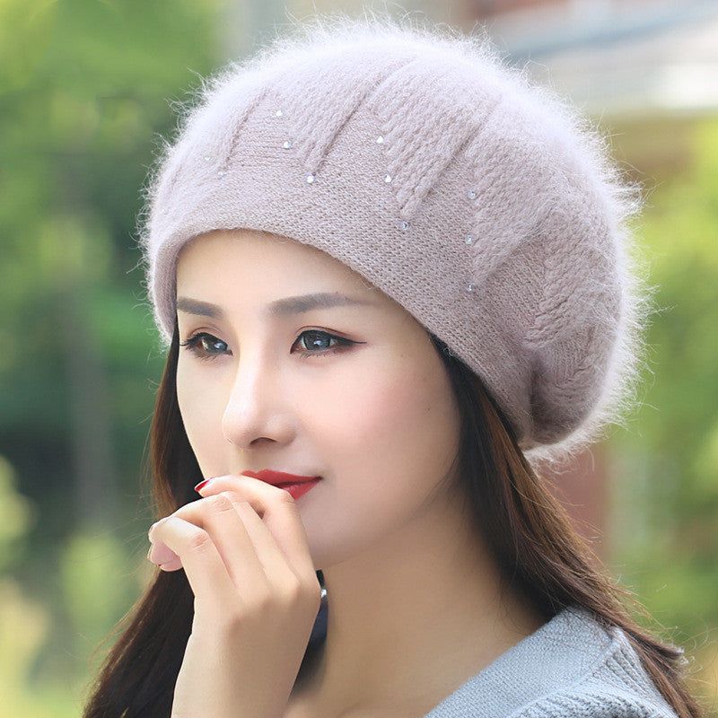 Women's Trendy All Match Rabbit Fur Wool Hat