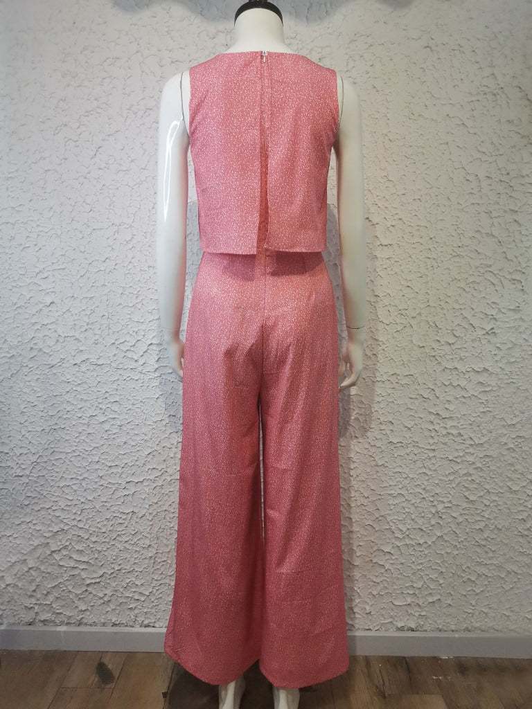 Fashionable Loose Printed Sleeveless Jumpsuit For Women