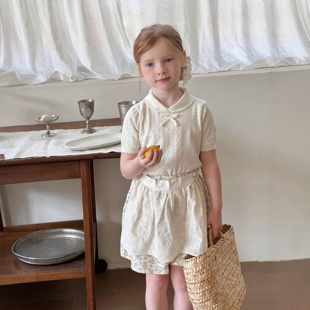 Pastoral Style Culottes Baby Lace Pants