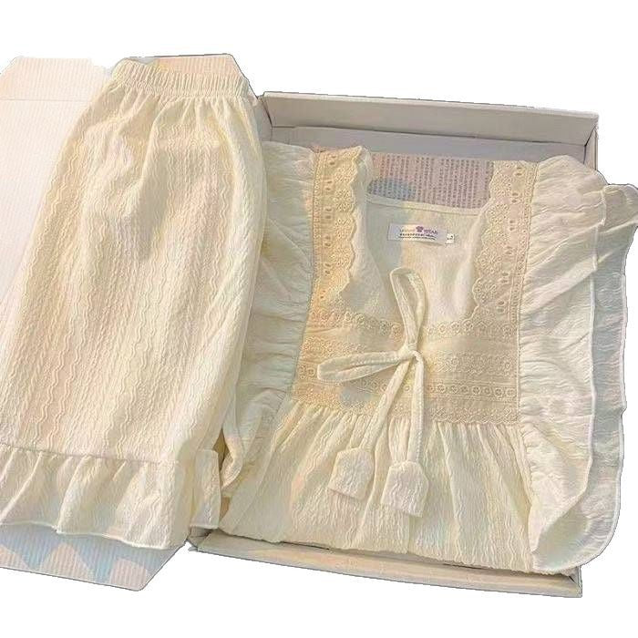 Women's Square-neck Short-sleeve Homewear Set
