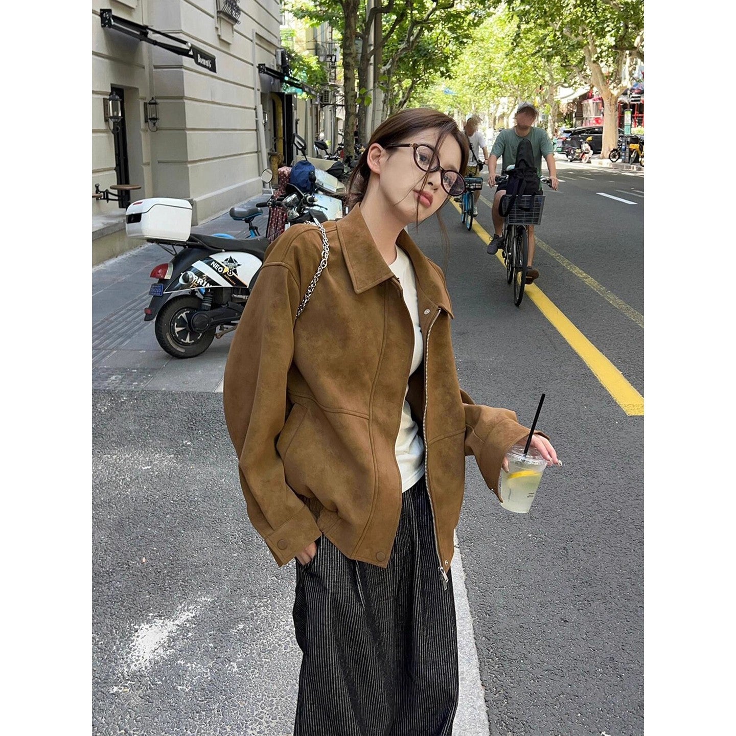 Premium Small Stand-collar Loose Casual Jacket Top
