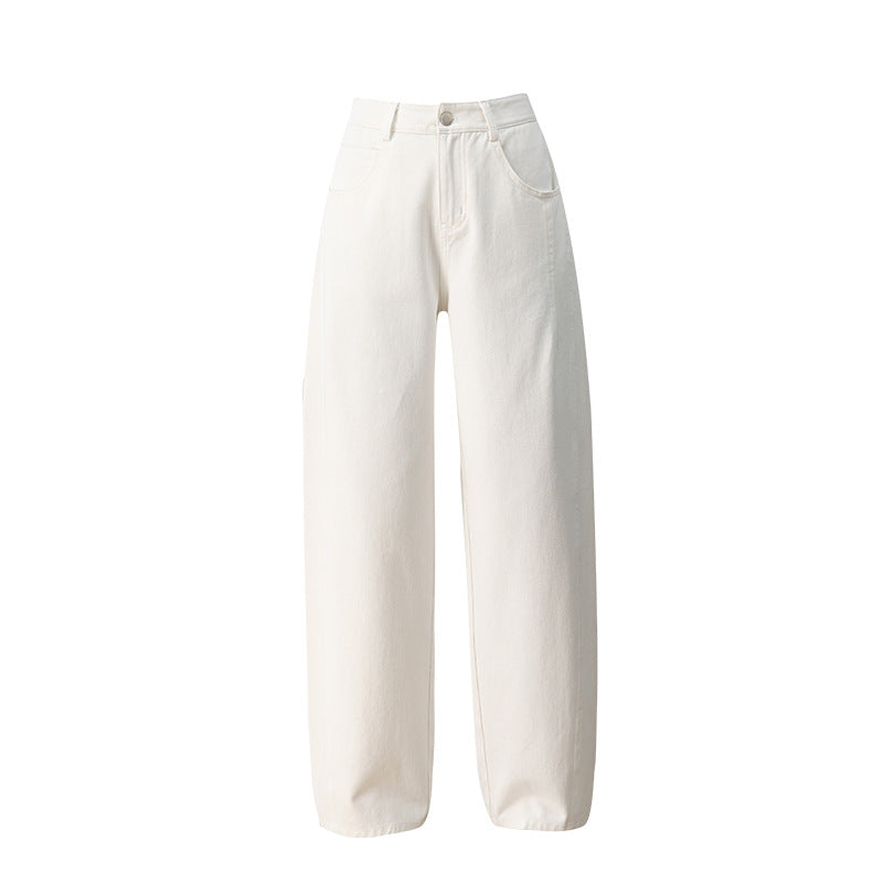 High-waisted Curved Sickle Pants Wide-leg Pants Autumn New
