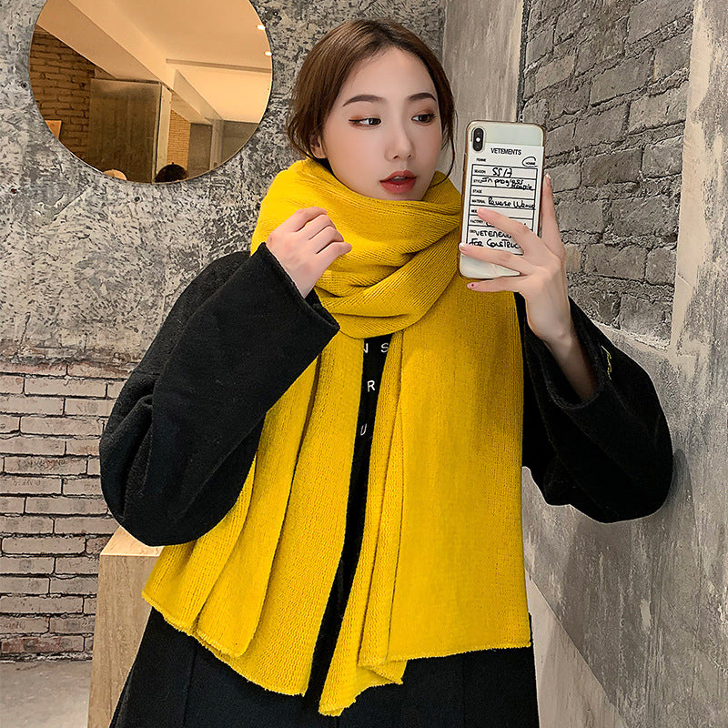 Ladies Scarf Warm Winter Solid Color  Cashmere