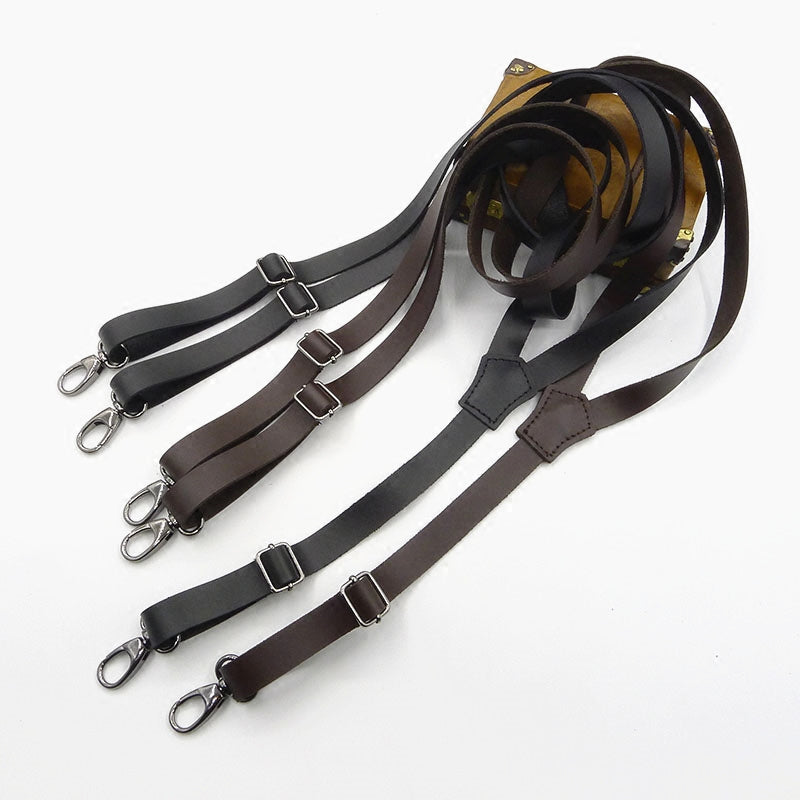 Full Leather Hook Buckle Suspender Belt For Men And Women
