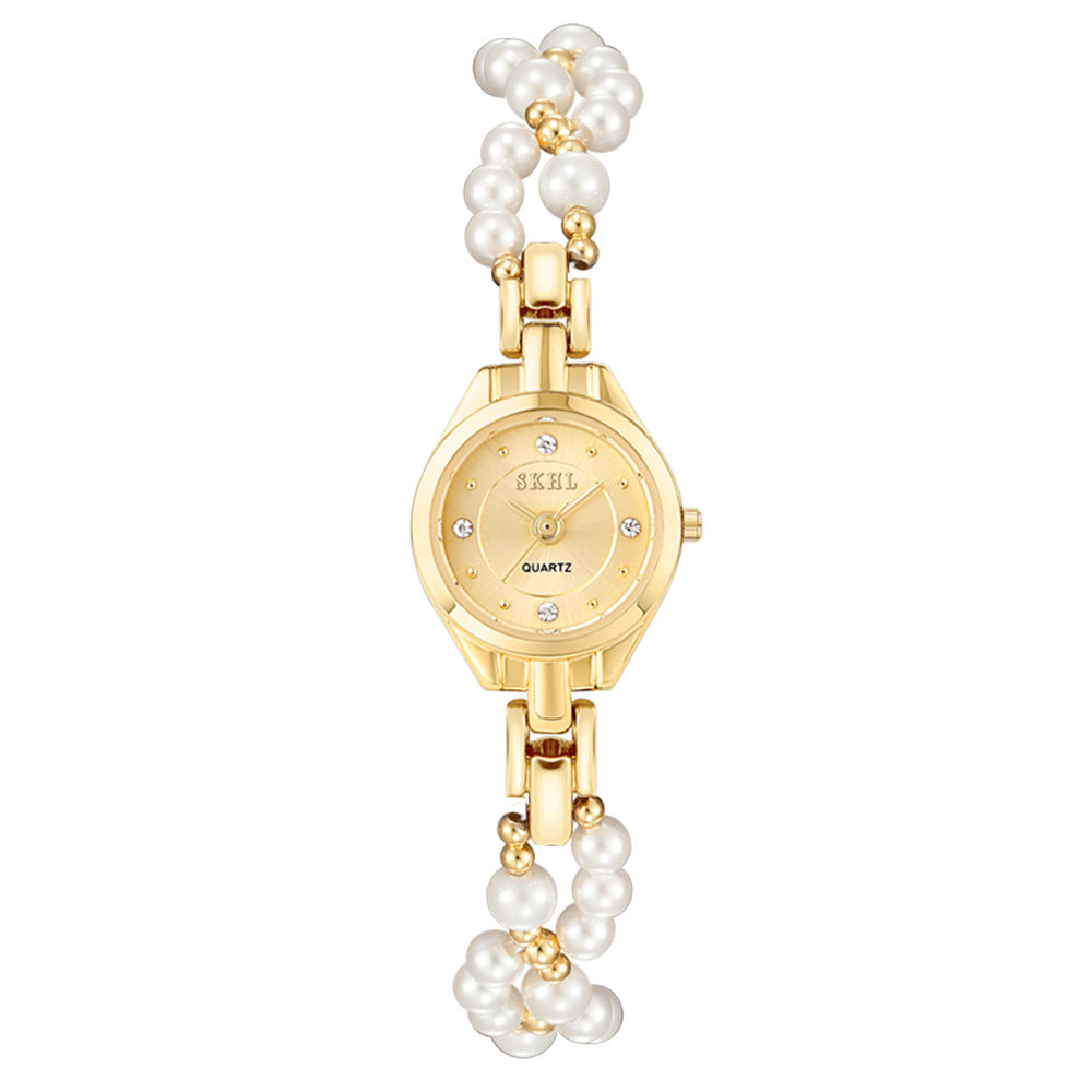 Mid-ancient Simple And Light Luxury Quartz Mini Round Elegant Steel Belt Casual Women's Watch