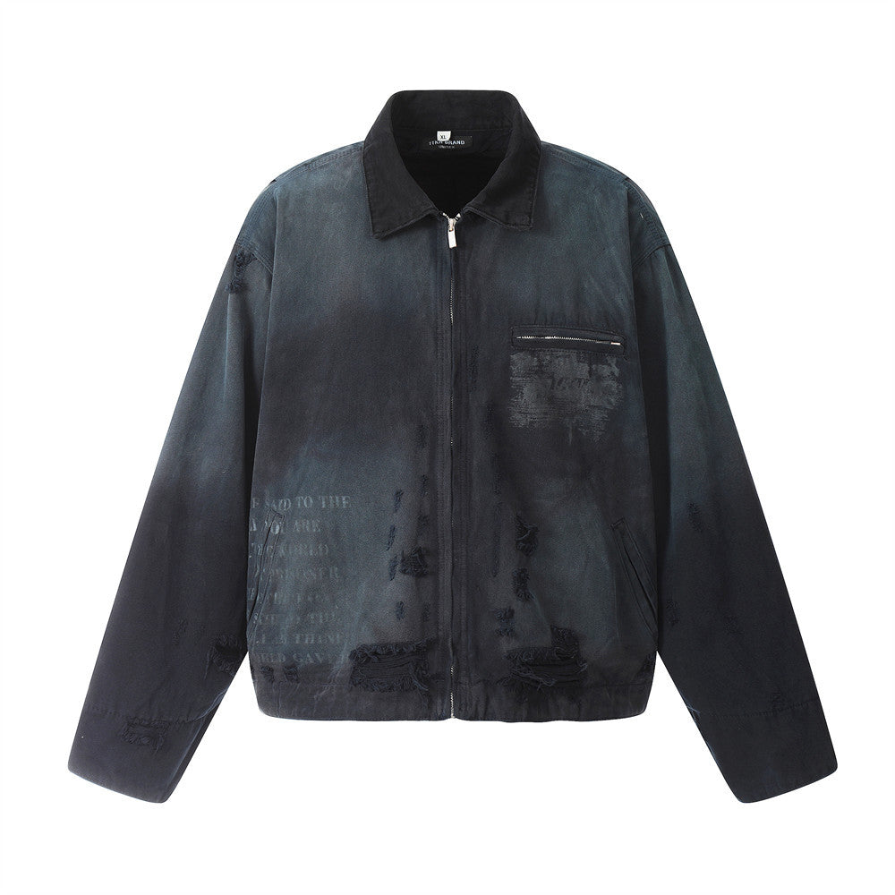 Painting Make Old Ripped Lapel Jacket Canvas Tooling