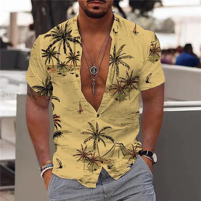Men's Hawaiian Shirt Fashionable Casual Top