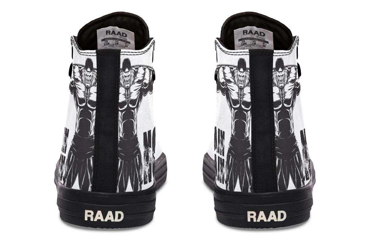 Men's And Women's Fashion Color Printing High-top Canvas Shoes