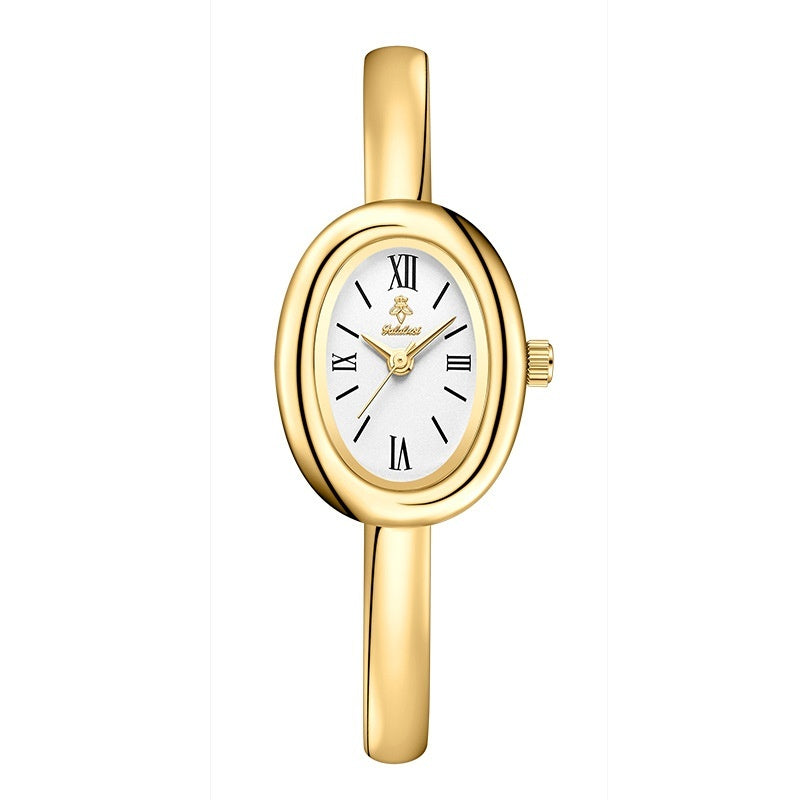 Dame multifunktionelt ovalt retro quartz-ur