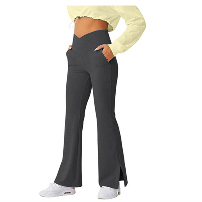 High Waist Skinny Stretch Flare Pants Fashion Female