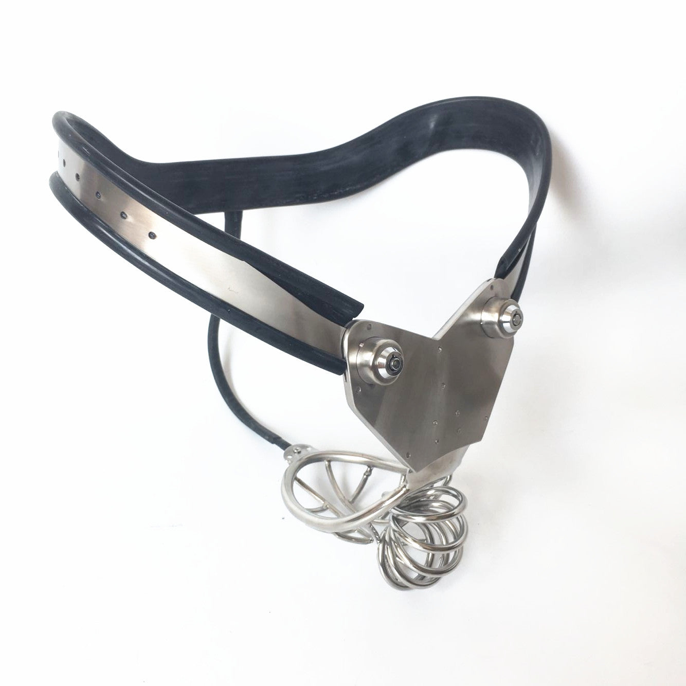 Hollow Cage Men's Stainless Steel Underwear Lock