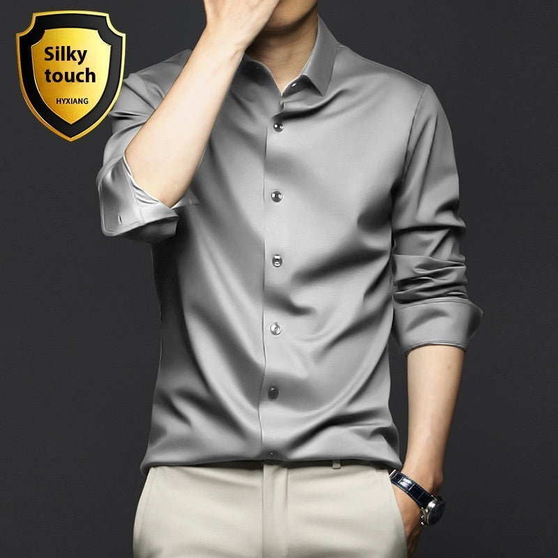 Long Sleeve Shirt Men's Anti-wrinkle Non-ironing Business Clothing Shirt