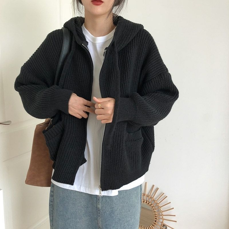 Sweater Coat Comfortable Retro Double Pockets