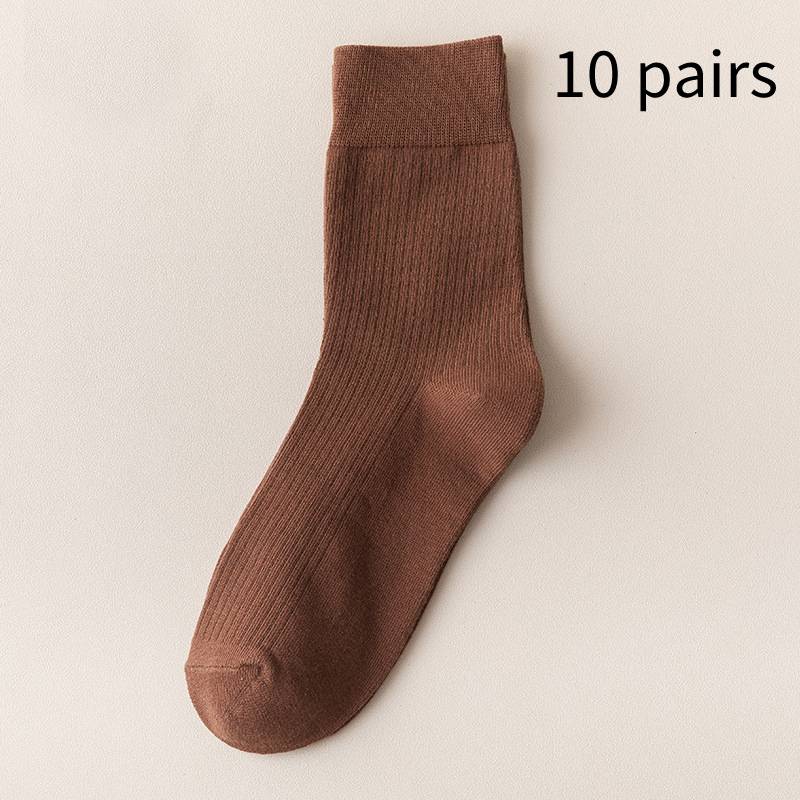 Solid Color Vertical Stripe Deodorant Business Stockings