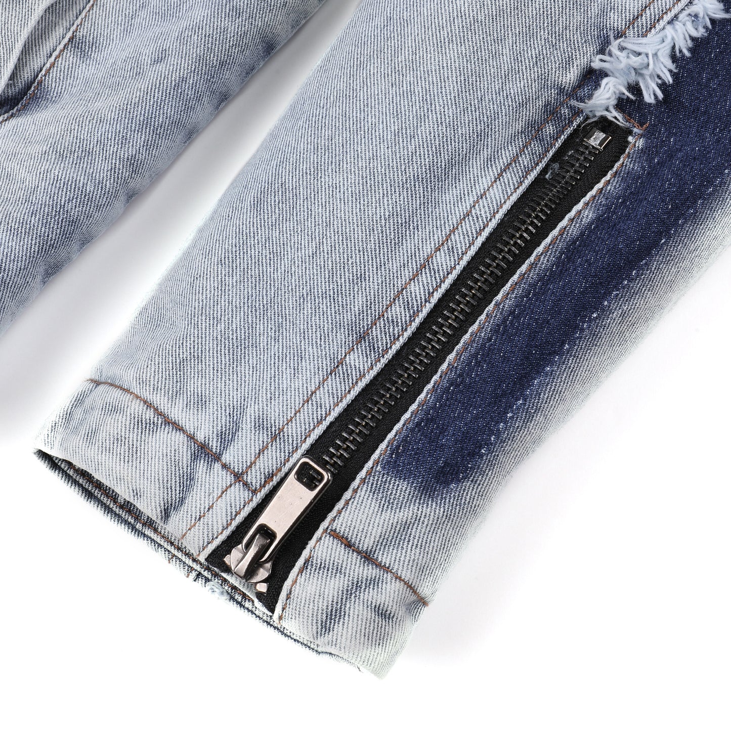 Men's Retro Denim Patchwork Jacket - Trendy Style