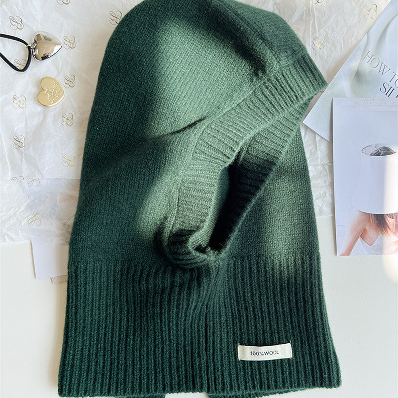 Wool Vintage Knitted Pullover Earmuffs Hat