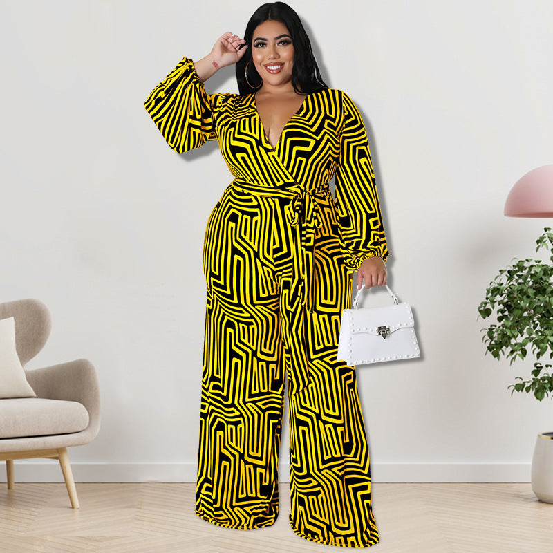 Womens Long-Sleeve Jumpsuit With Straight-Leg Pants
