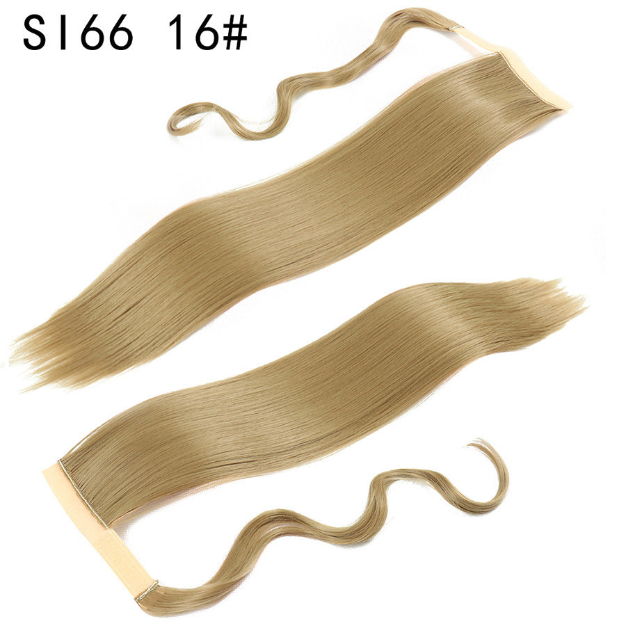Long Straight Synthetic Wig With Headband For Womens Ponytail