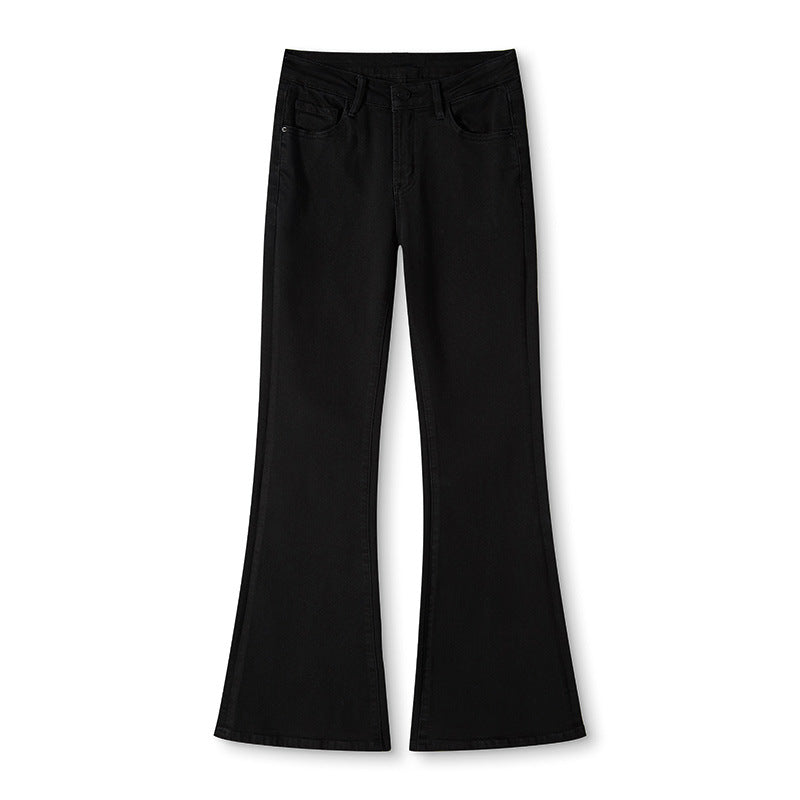 Store Flared Jeans til Kvinder Højtaljede Stretch Slim-fit Slankende Bukser med Slankende Effekt