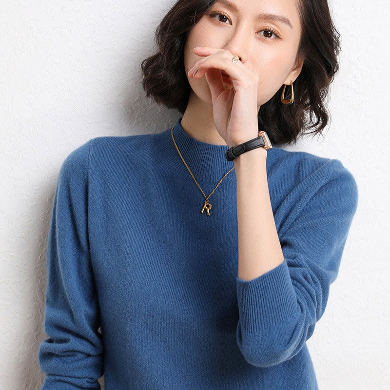 Half Turtleneck Women's Knitted Warm Bottoming Sweater