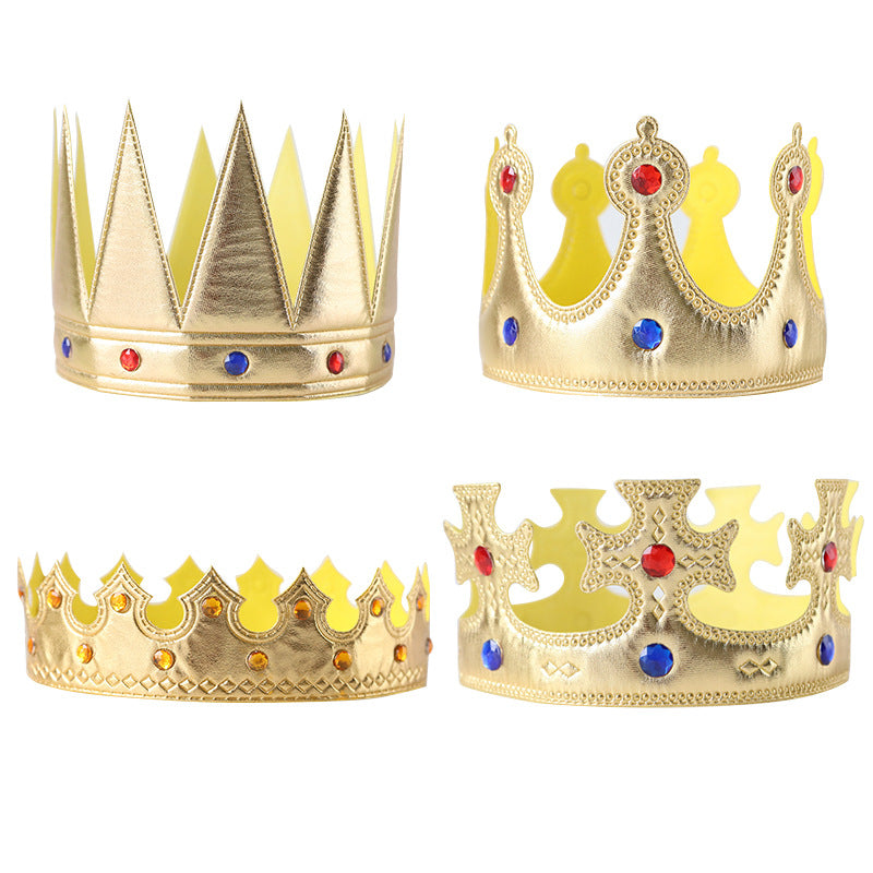 Children Birthday Arrangement Props Golden Cloth Crown