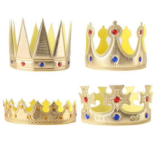 Children Birthday Arrangement Props Golden Cloth Crown