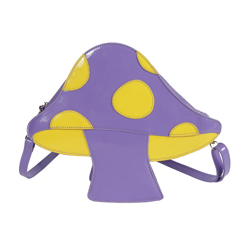 Fashion Creative Mushroom Stitching Crossbody Bag