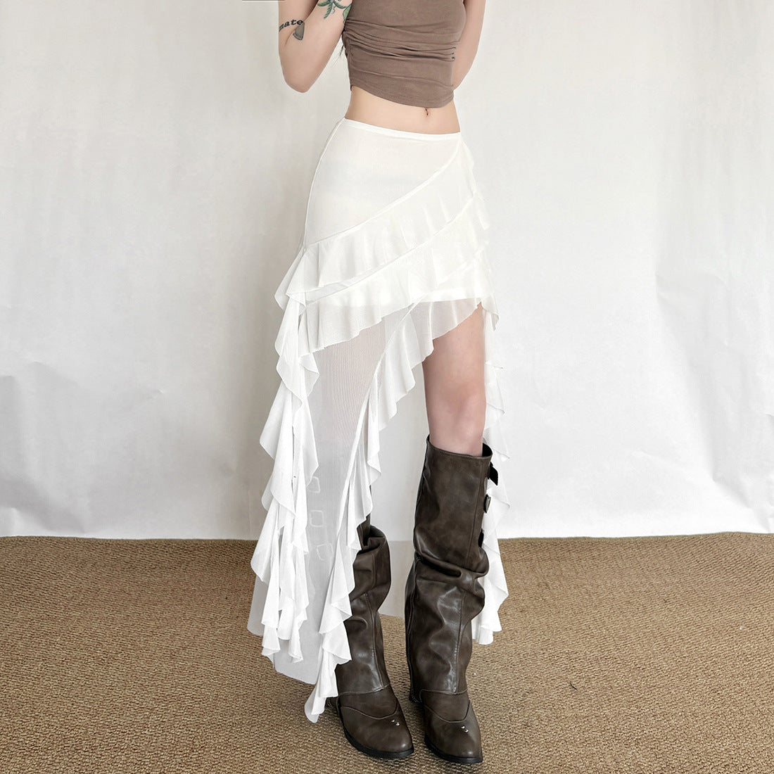 SpringSummer Irregular Hemline Lace Dress For Women