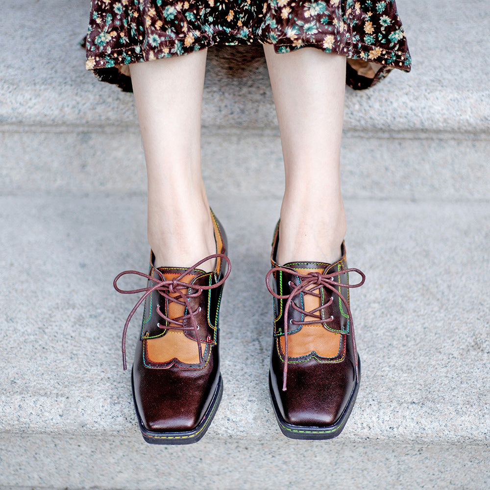 Retro Spring And Summer Ethnic Style High Heels Women's Shoes