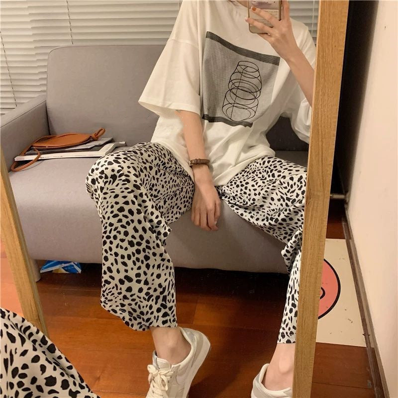 Women's Loose Leopard Print Casual Pants