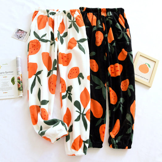 Fleece-lined Thickened Autumn And Winter Women's Trousers Warm