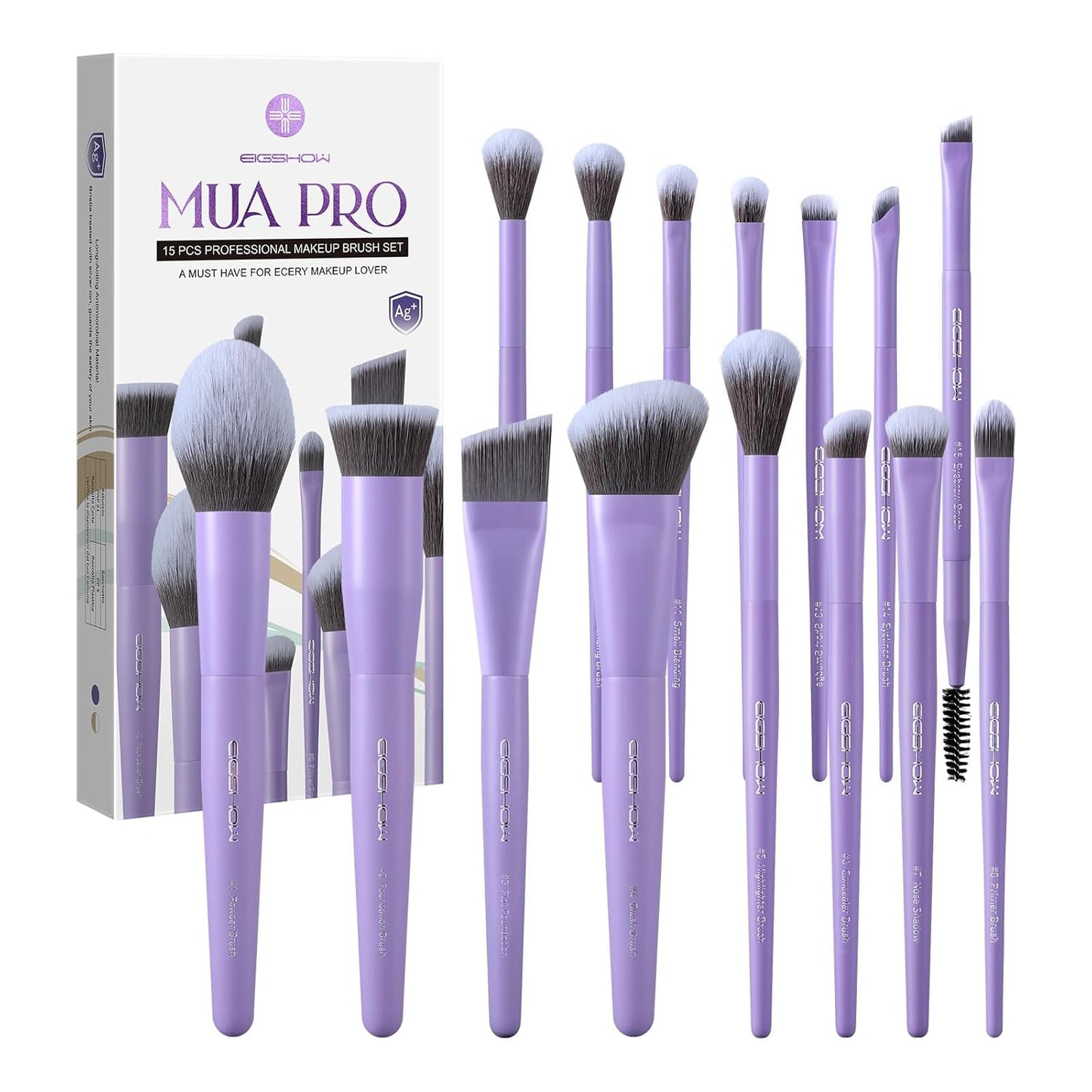 Make up Pinsel, 15 Teile Essenzielle Profi Kosmetikpinsel Im Set, Schminkpinsel, Vegan Make up Pinsel, 7 Stk Lidschattenpinsel, Puder, Rouge, Foundation, Highlighter Pinsel Usw. (Blau)